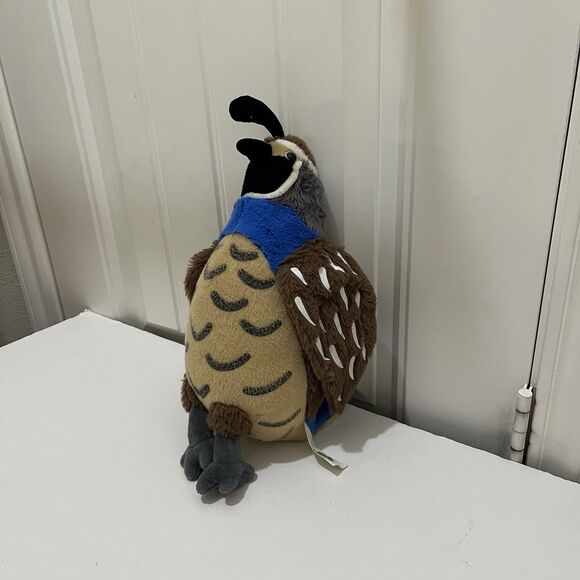 ADORE Plush Co Standing Upland the Quail Stuffed Animal Plush Toy 12" Blue Brown - Picture 2 of 9
